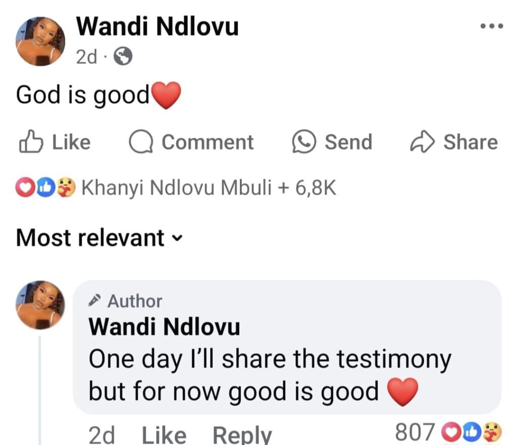 Wandi Ndlovu: ‘I’m At My Lowest, But It Shall Pass’